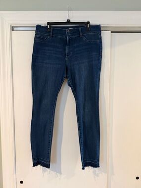 New York & Company Dark Blue Ankle Skinny Jeans